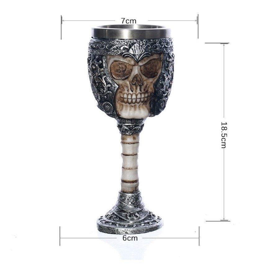 Copa Cáliz Calavera Medieval Halloween Craneo Casco-3