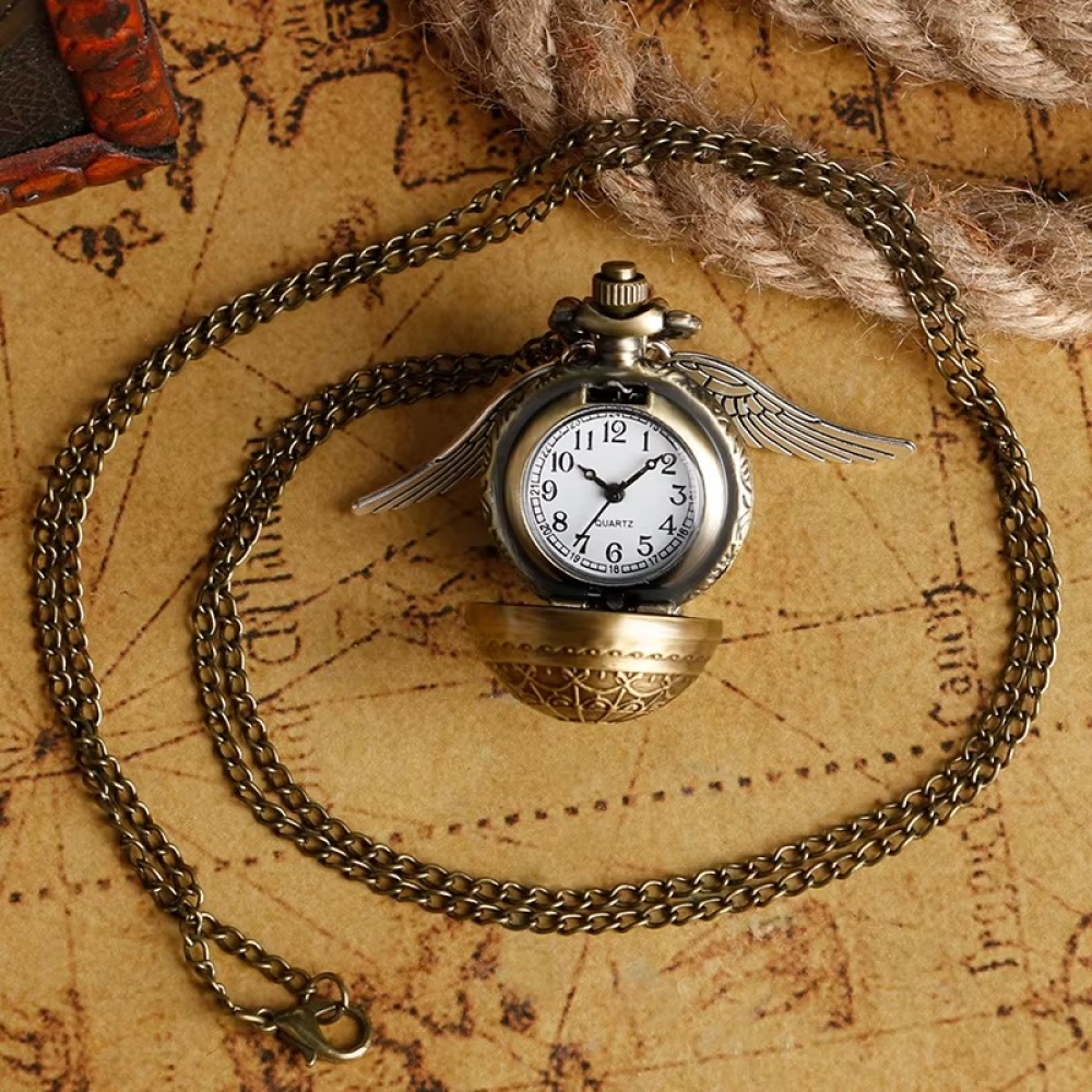 Reloj De Bolsillo Harry Potter Snitch bronce-2