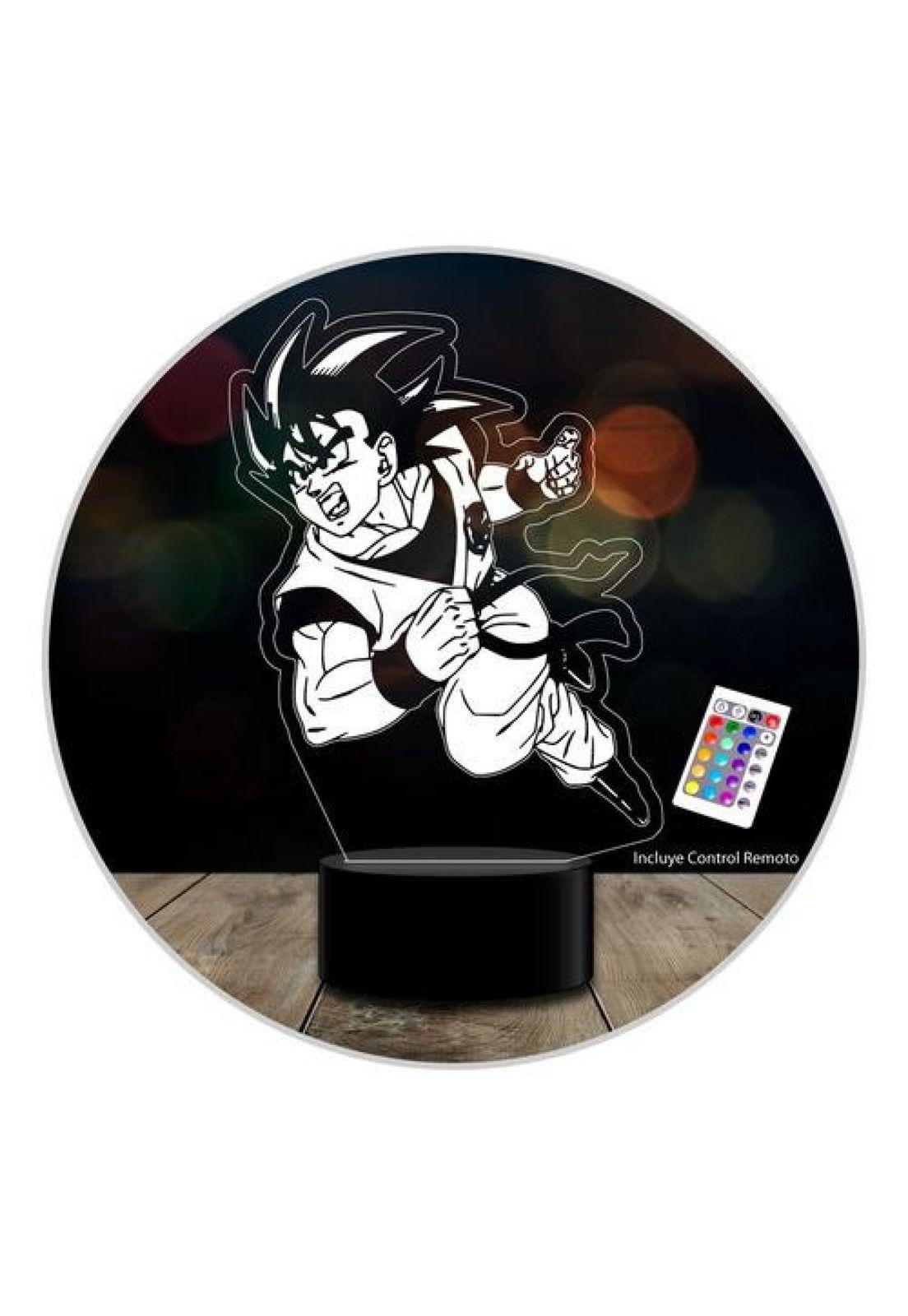 Lampara 3d Goku Ataque Dragon Ball Remoto 16 Color-0