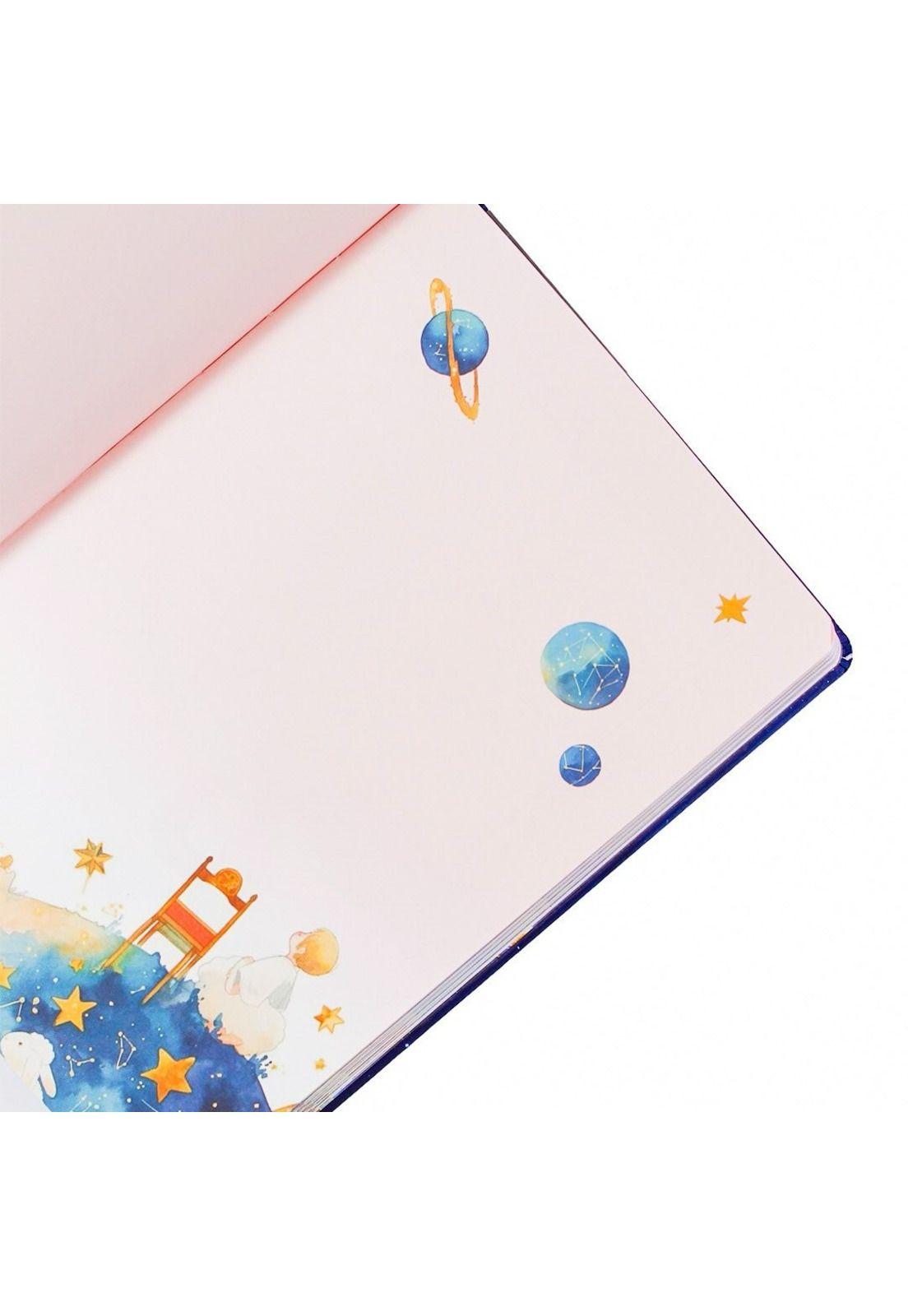 Cuaderno  Agenda planner Diario tapa dorada del Principito-4