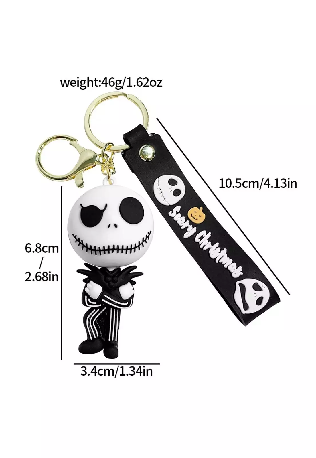 Llavero Xl 3D Silicona Jack skellington-4