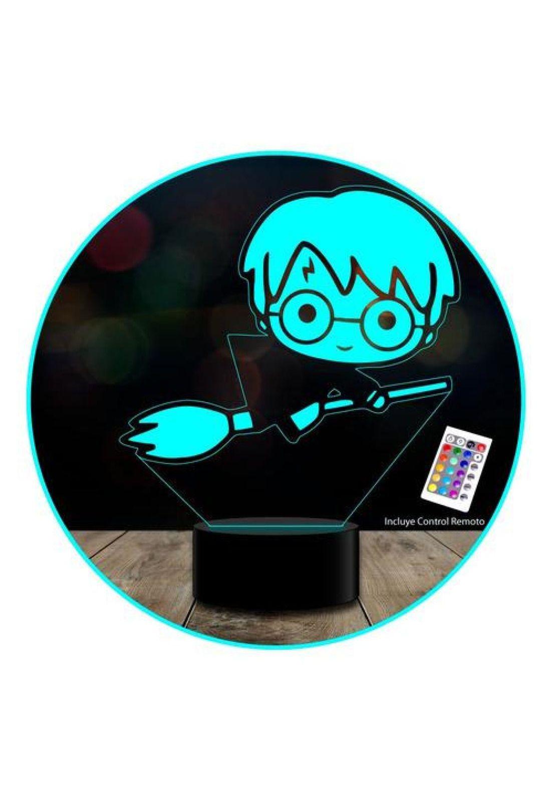 Lámpara Ilusión 3d Hp Kawaii Escoba Harry-0