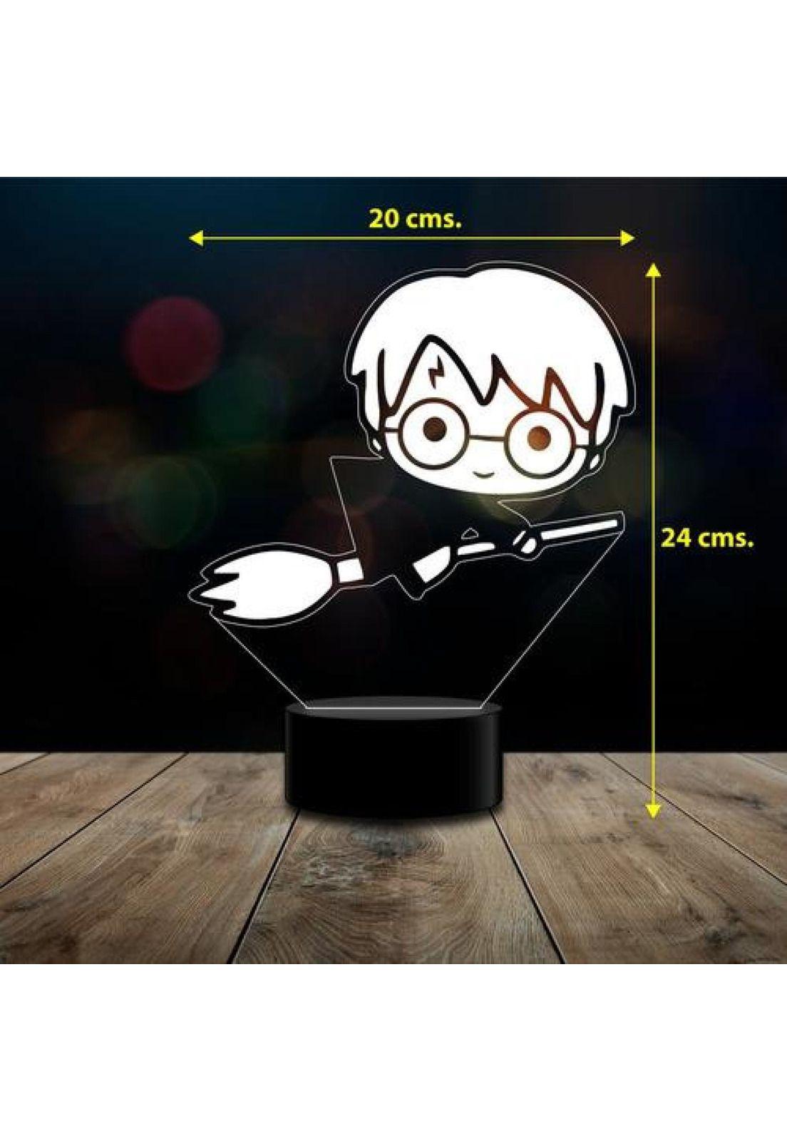 Lámpara Ilusión 3d Hp Kawaii Escoba Harry-2