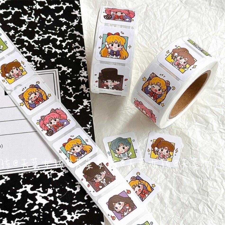 Rollo 500 Stickers mini pegatinas sailor moon kawaii-4