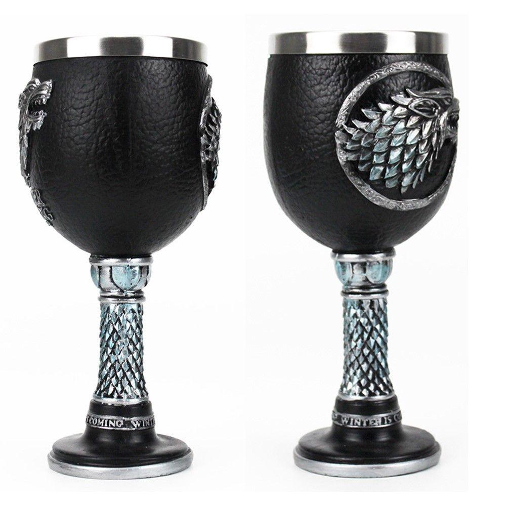 Copa Caliz Resina Lobo Negro Wolf , Game Of Thrones Stark-2