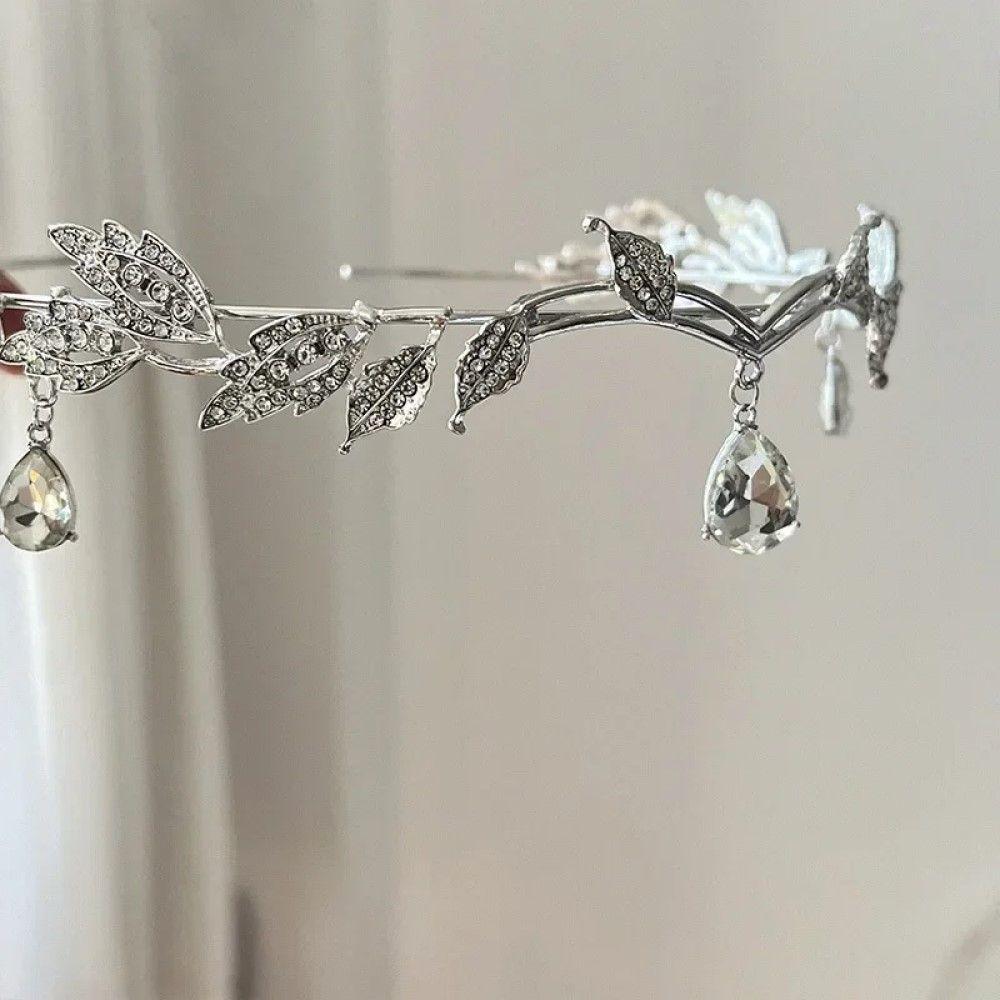 Diadema Tiara corona princesa elfos cristales brillantes-4
