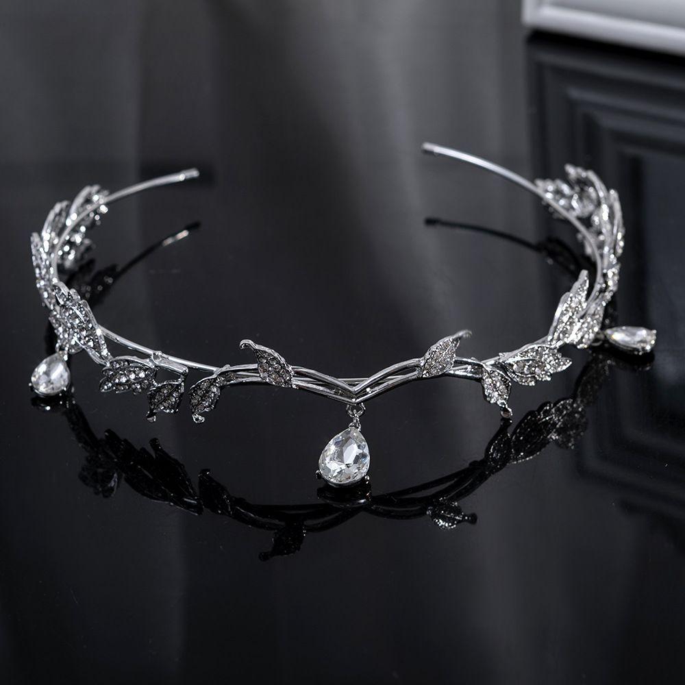 Diadema Tiara corona princesa elfos cristales brillantes-5