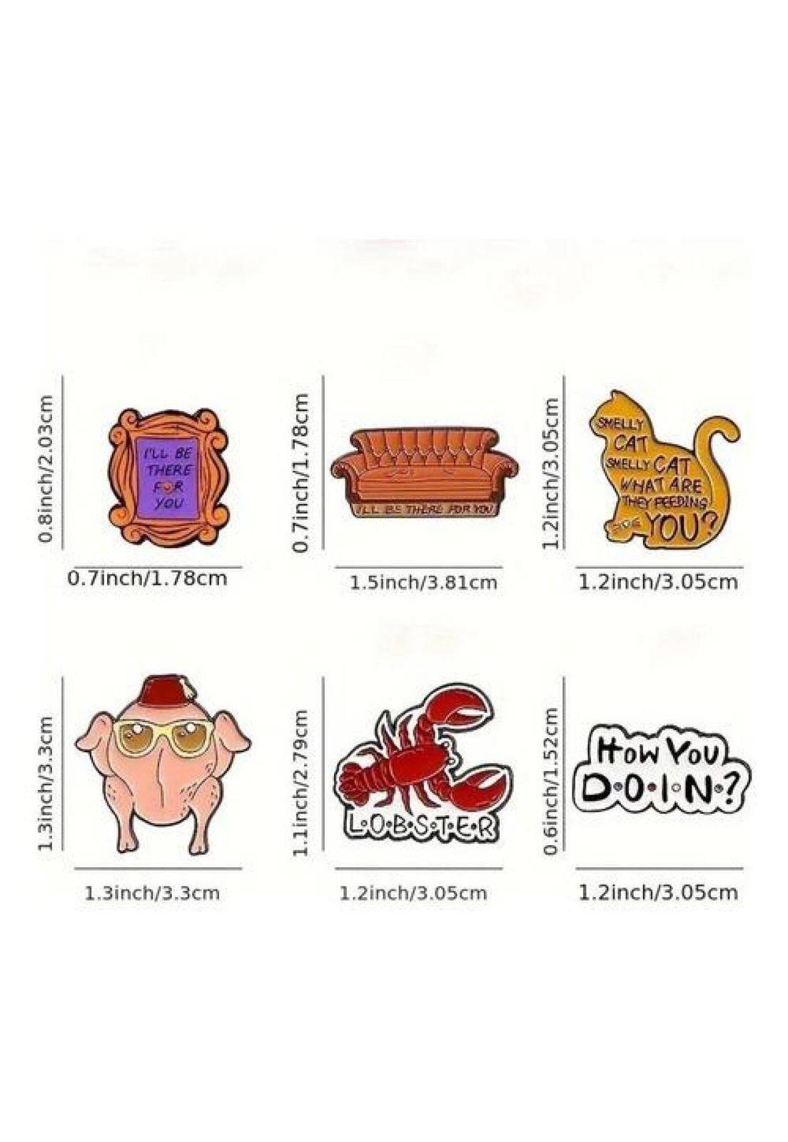 Set Pines Broches Serie Friends Tv Show-2