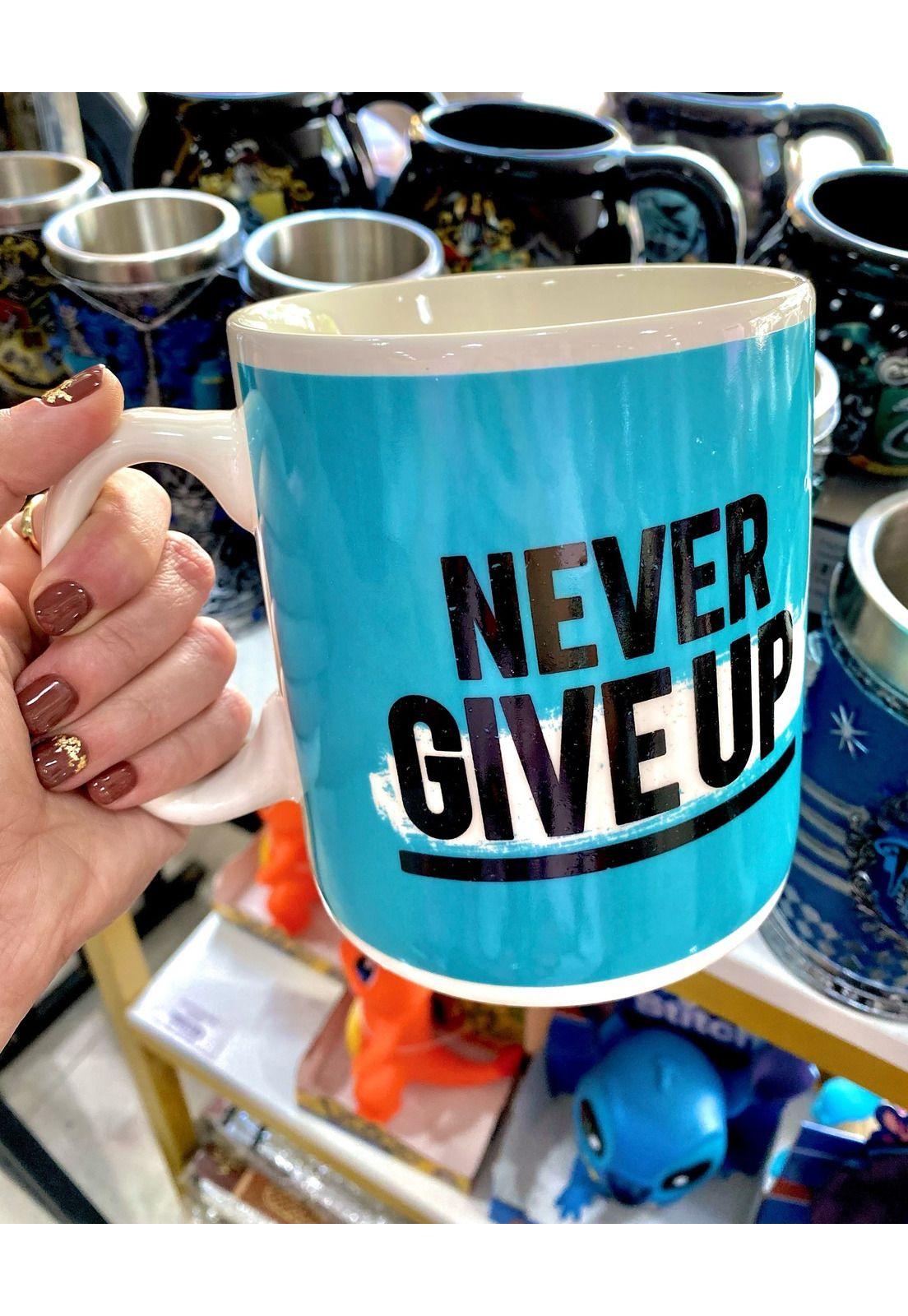 Tazón Jumbo cerámica  "Never Give Up" extragrande 900 ml-1