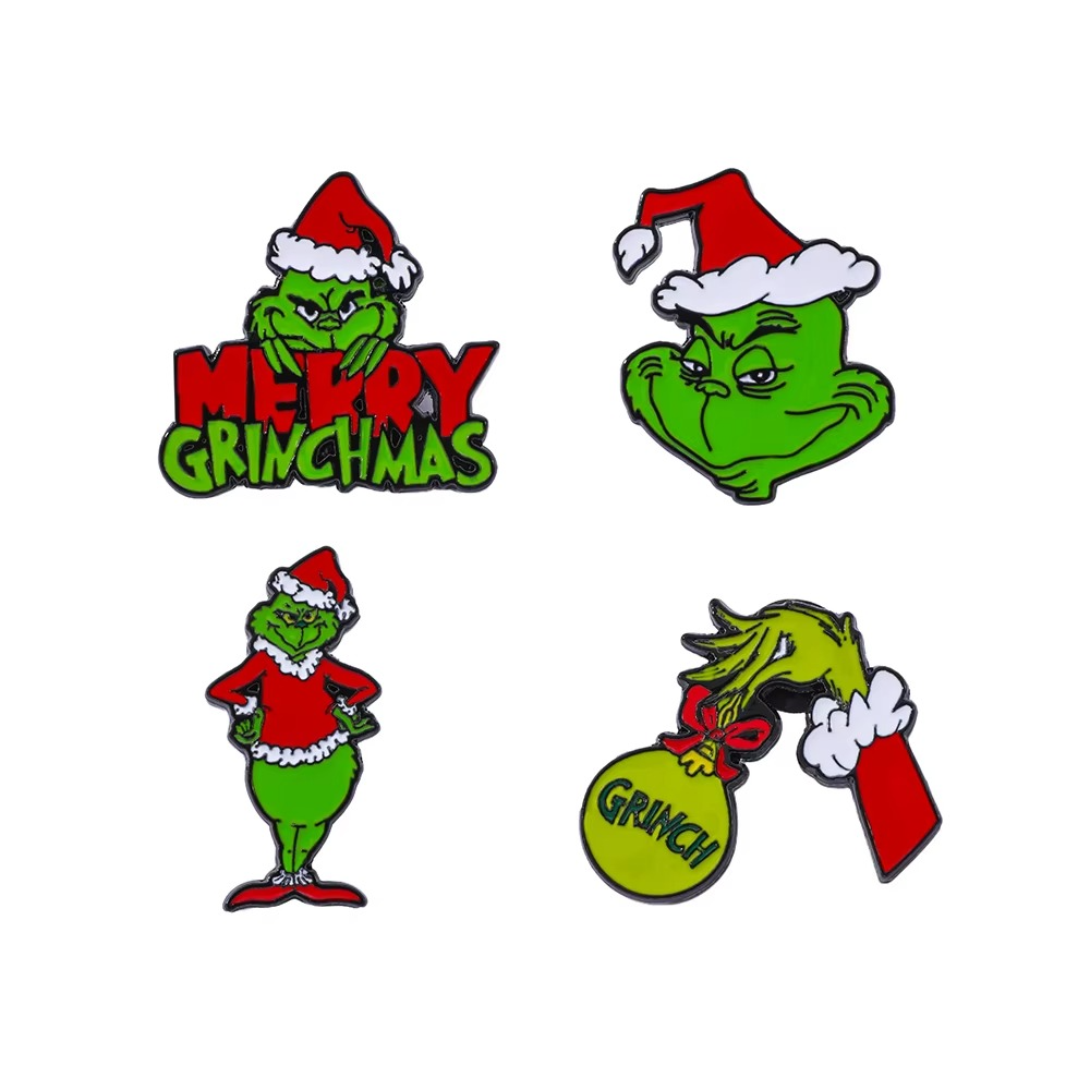 Set Pin Broche The Grinch Navidad-0