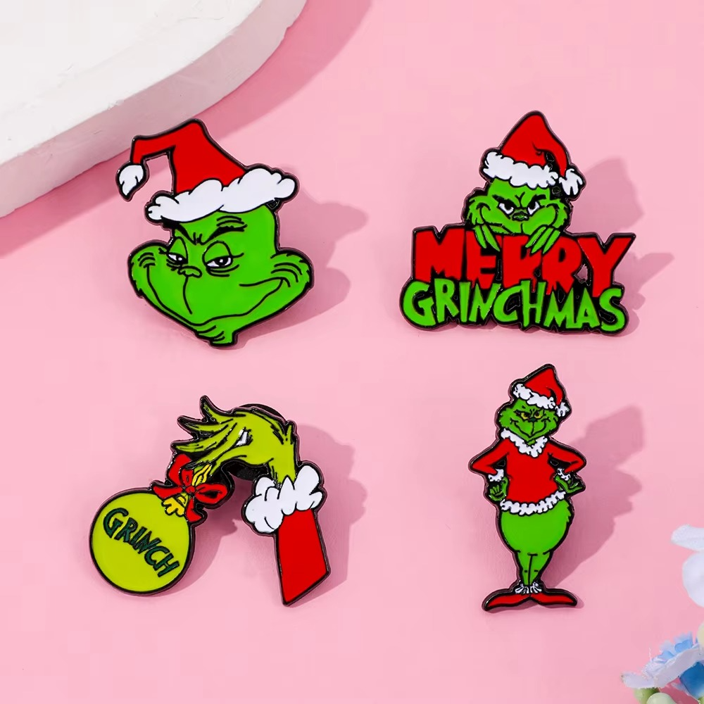 Set Pin Broche The Grinch Navidad-2