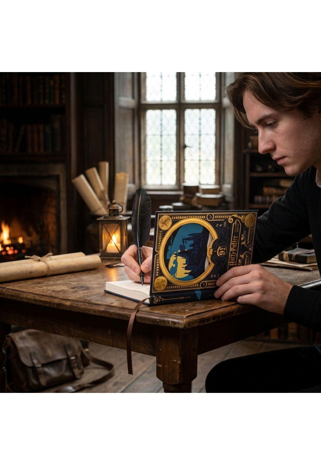 Libreta agenda diario Harry Potter carta Hogwarts Dorada-3