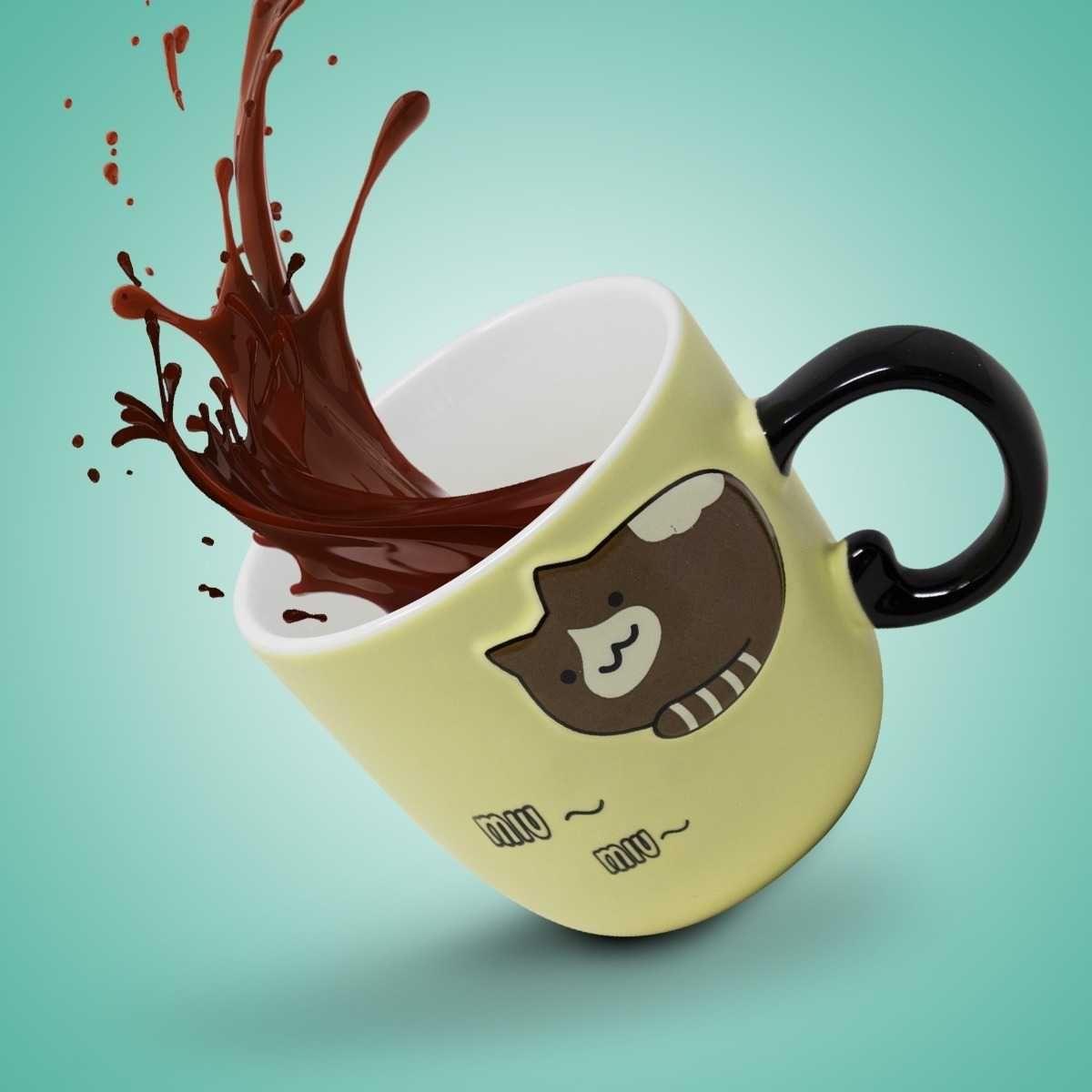 Set Cerámica Gatuna Tetera + 4 Tazas + Bandeja-3