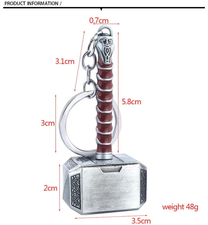 Pack Llaveros Thor Hacha + Martillo-2