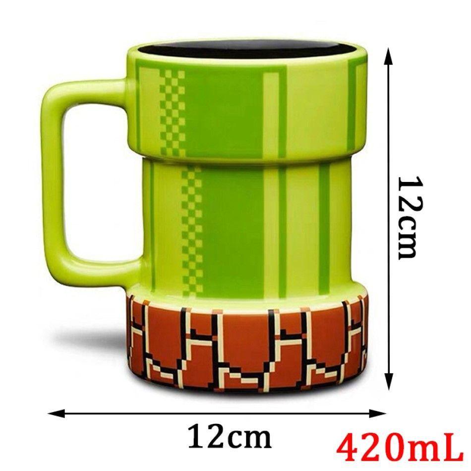 Tazón Taza Cerámica En Forma De Tuberia Mario Bros-2