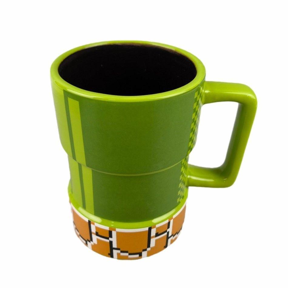 Tazón Taza Cerámica En Forma De Tuberia Mario Bros-4
