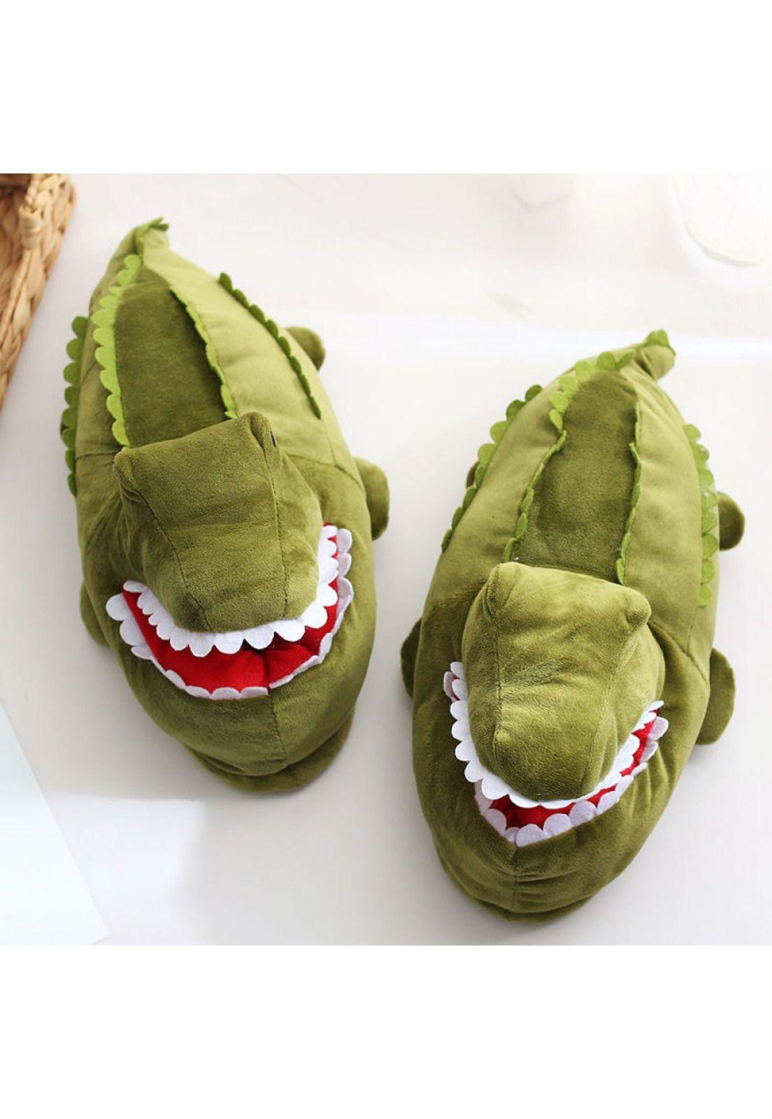 Pantuflas divertida 3D Cocodrilo-3