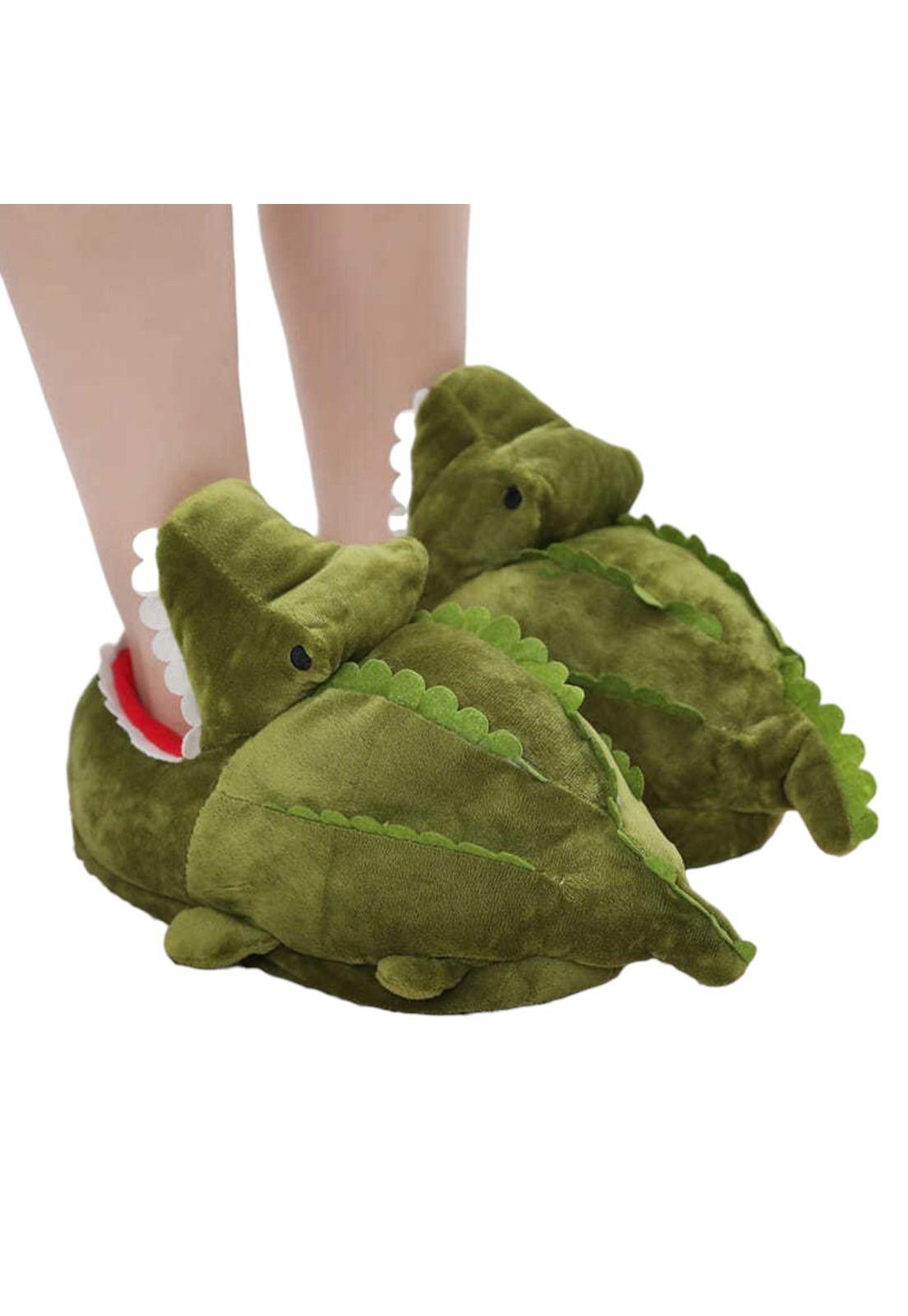 Pantuflas divertida 3D Cocodrilo-6