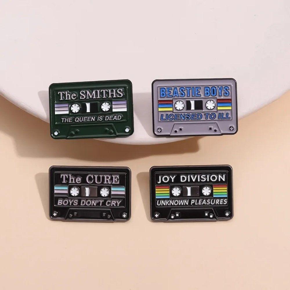 set pines broches Mix Tape Cassette Retro vintage rock pop-5