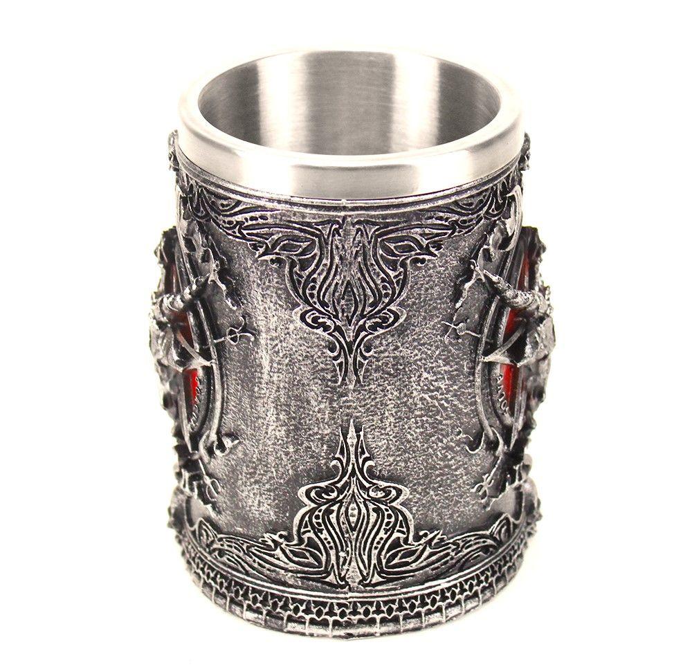 Taza 3d Resina  Cabeza de Baphomet pentagrama cuerno-2