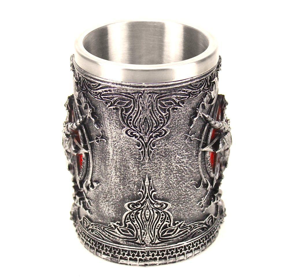 Taza 3d Resina  Cabeza de Baphomet pentagrama cuerno-2
