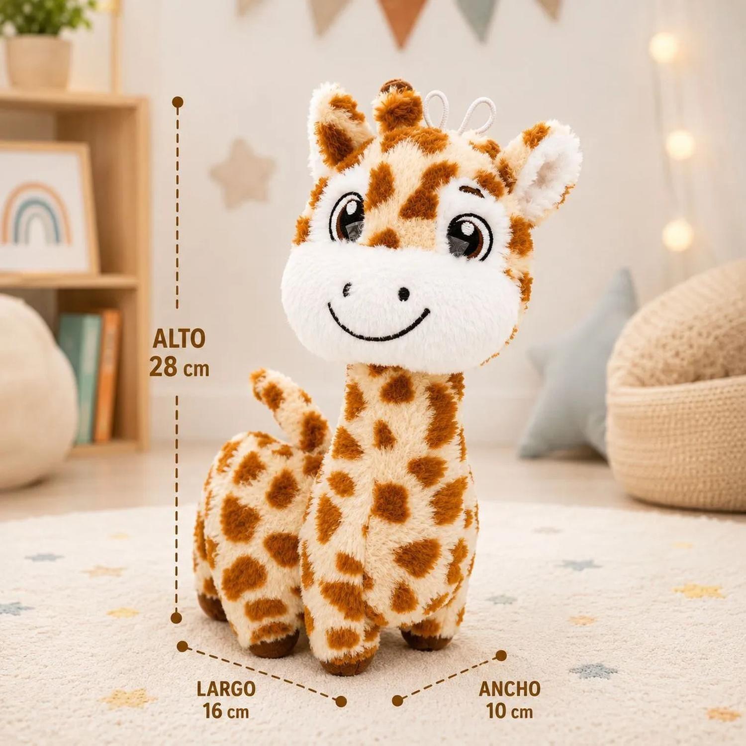 Peluche De Jirafa Tierno Peluche Animales Marrón-3