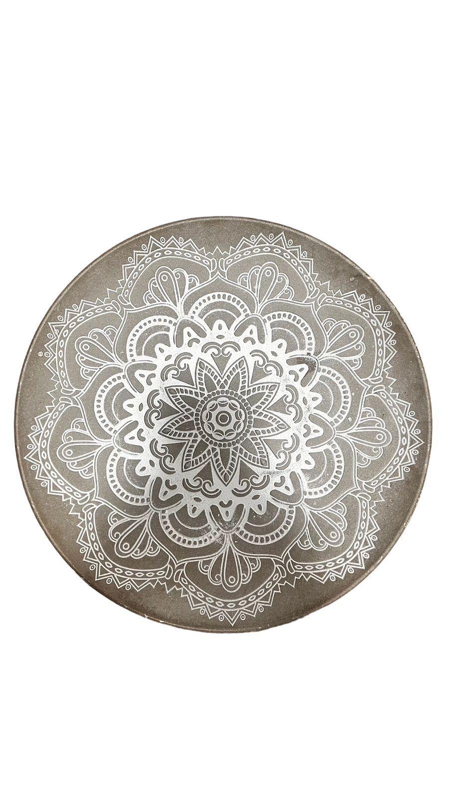 Mesa Lateral Dorada Mandala 2 Mesa De Centro Decoración 50cm-1