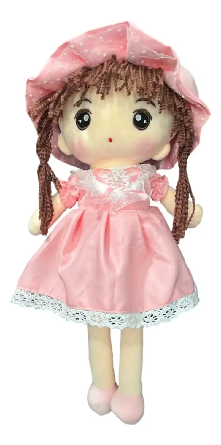 Muñeca De Trapo De Peluche Tierna Suave Lazo 65cm R-4
