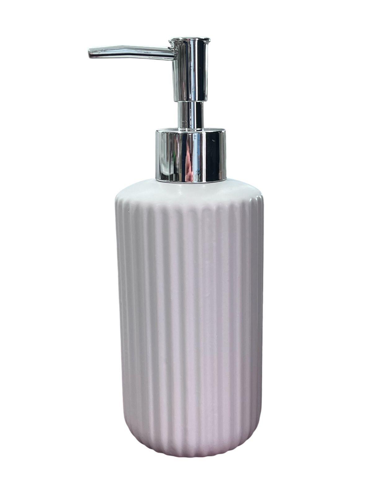 Set De Baño 3 Piezas Ceramica Jabon Dispensador Cepillo B-3