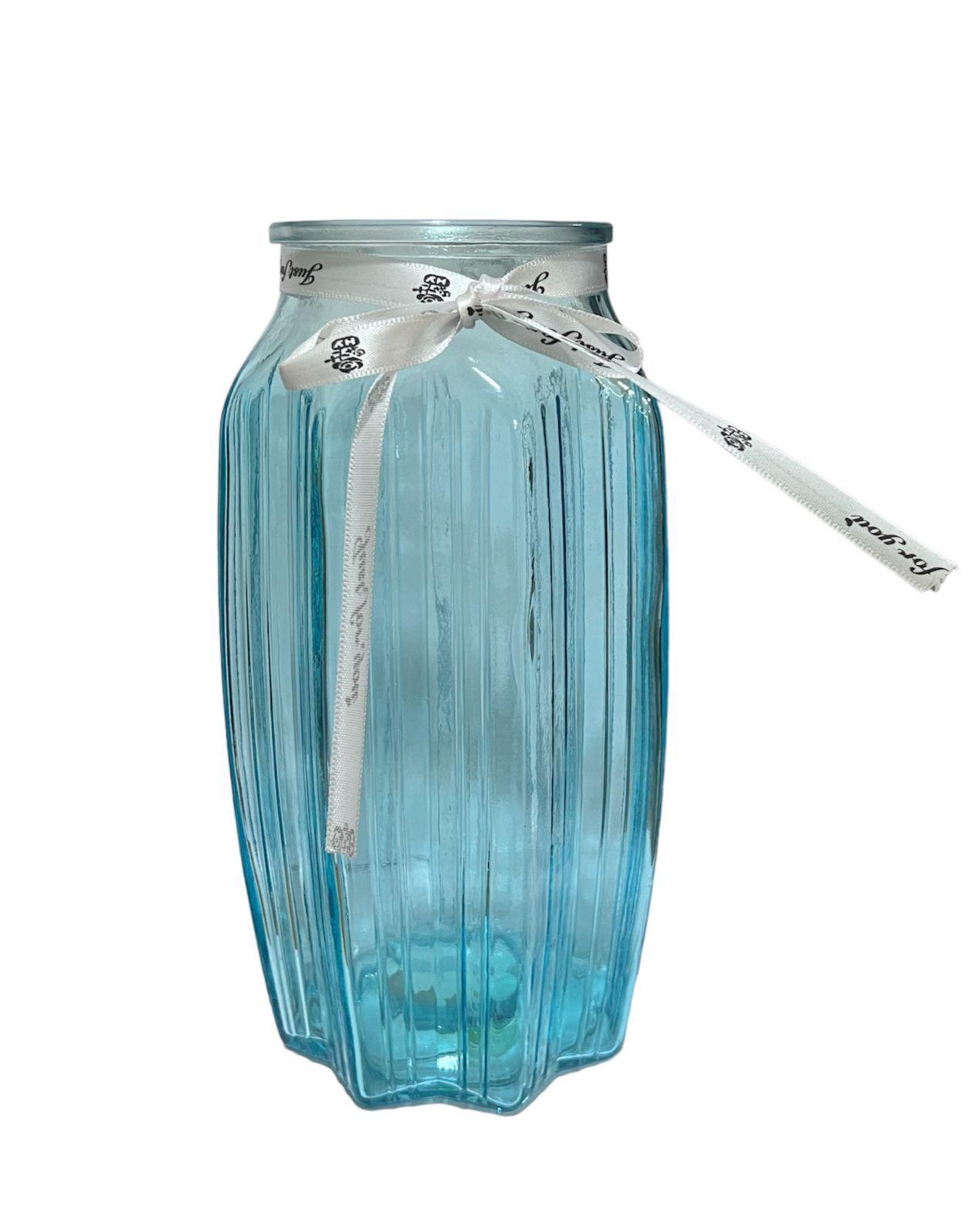 Florero Jarron Decorativo Vidrio Clasico Geometrico 22cm A-1
