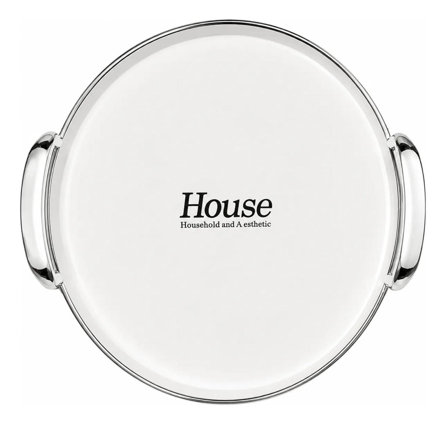 Bandeja Elegante Servir Con Plateado Circular 35cm Plateado-1