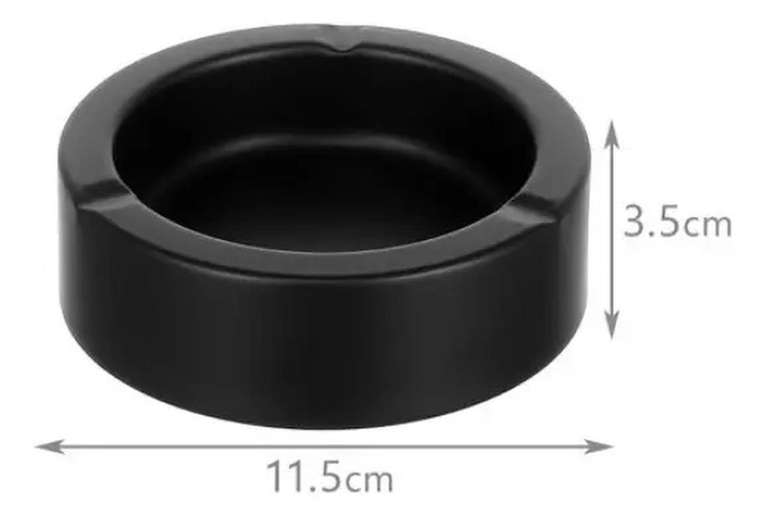 Cenicero Acero Inoxidable Contra Viento Para Hogar Negro Negro-1