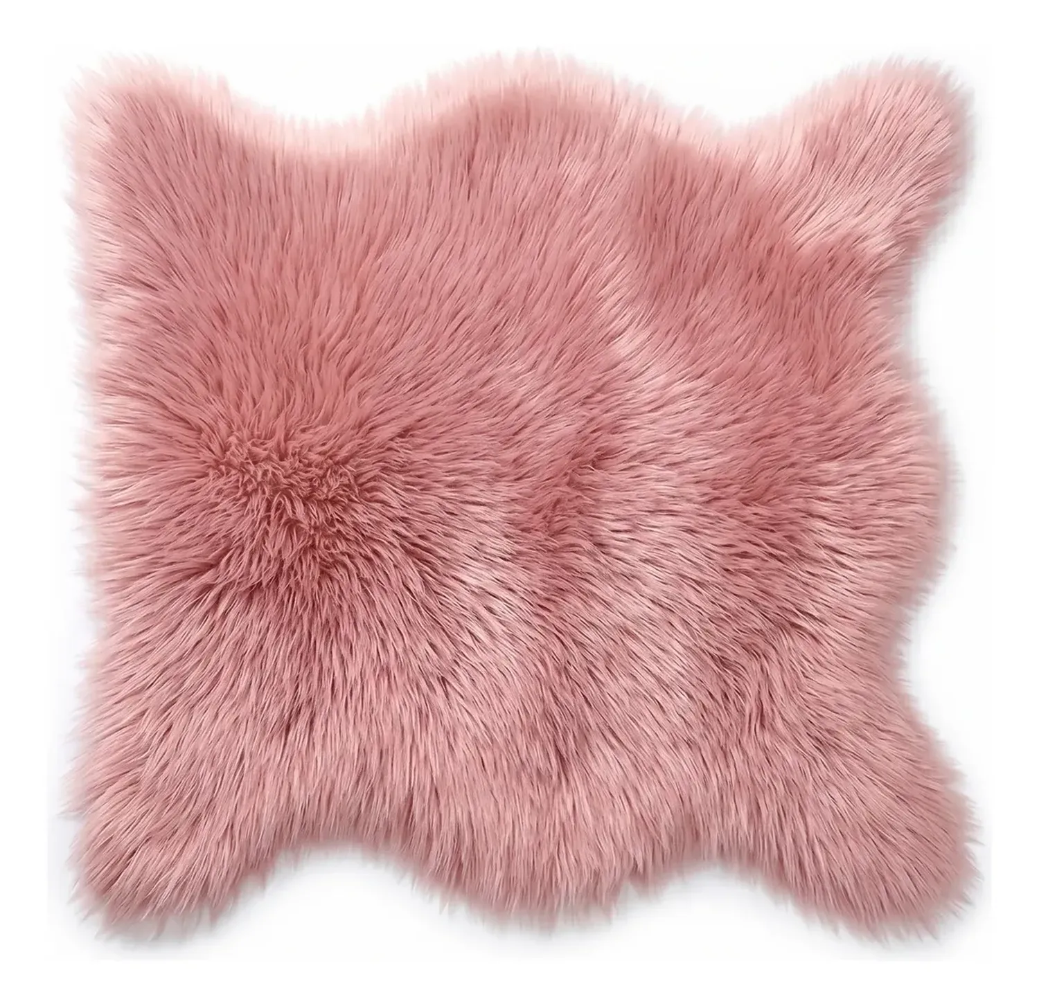 Alfombra Peluda Super Suave 83 Cm 55 Cm Rosa-1