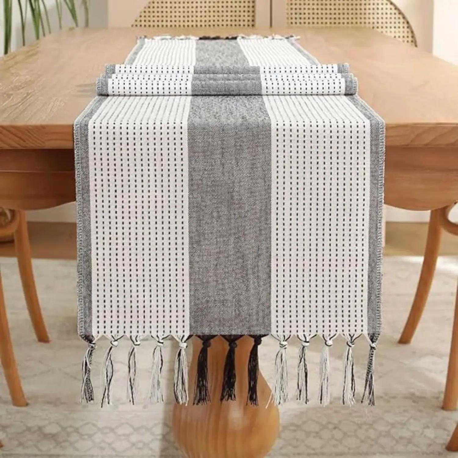 Mantel Camino De Mesa Rectangular Tejido Doble 180x37cm-2