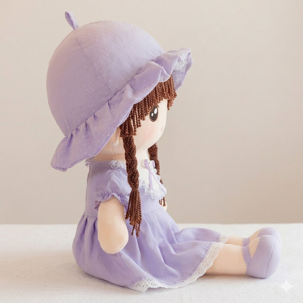 Muñeca De Trapo De Peluche Tierna Suave Lazo 65cm  L-1