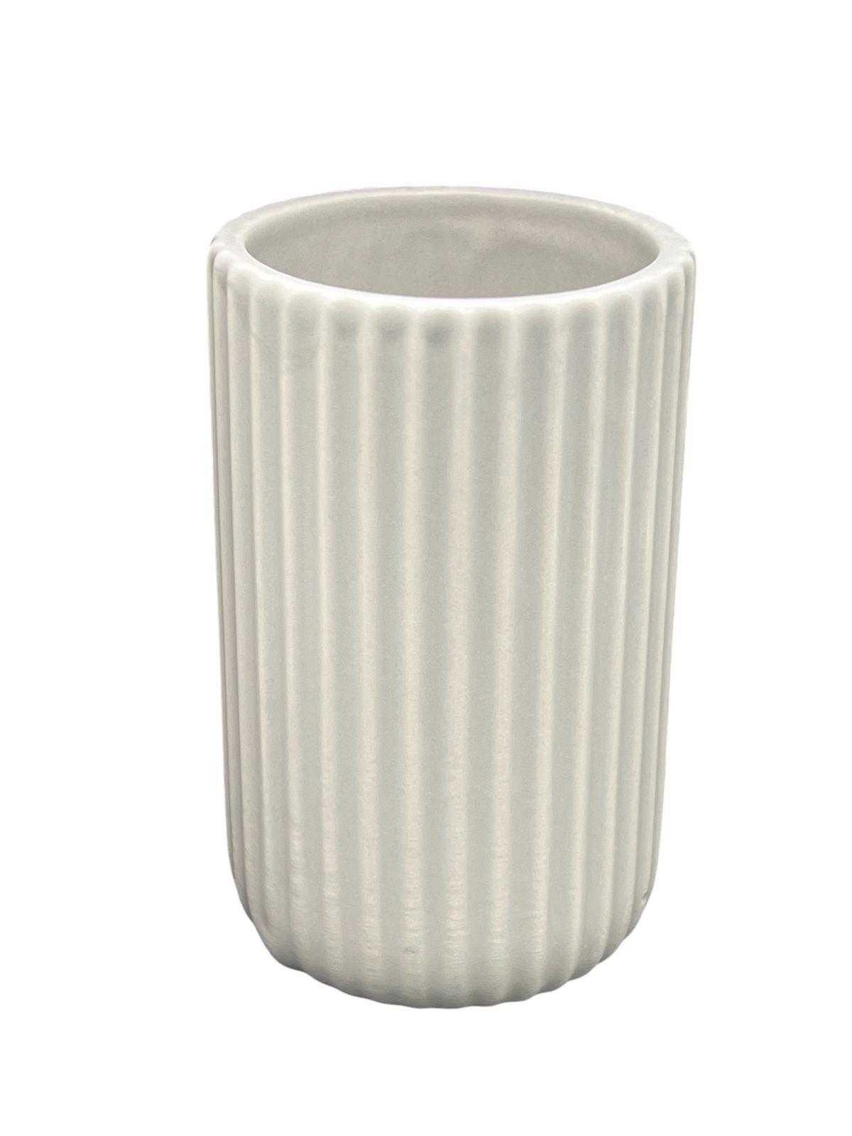 Set De Baño 3 Piezas Ceramica Jabon Dispensador Cepillo G-3