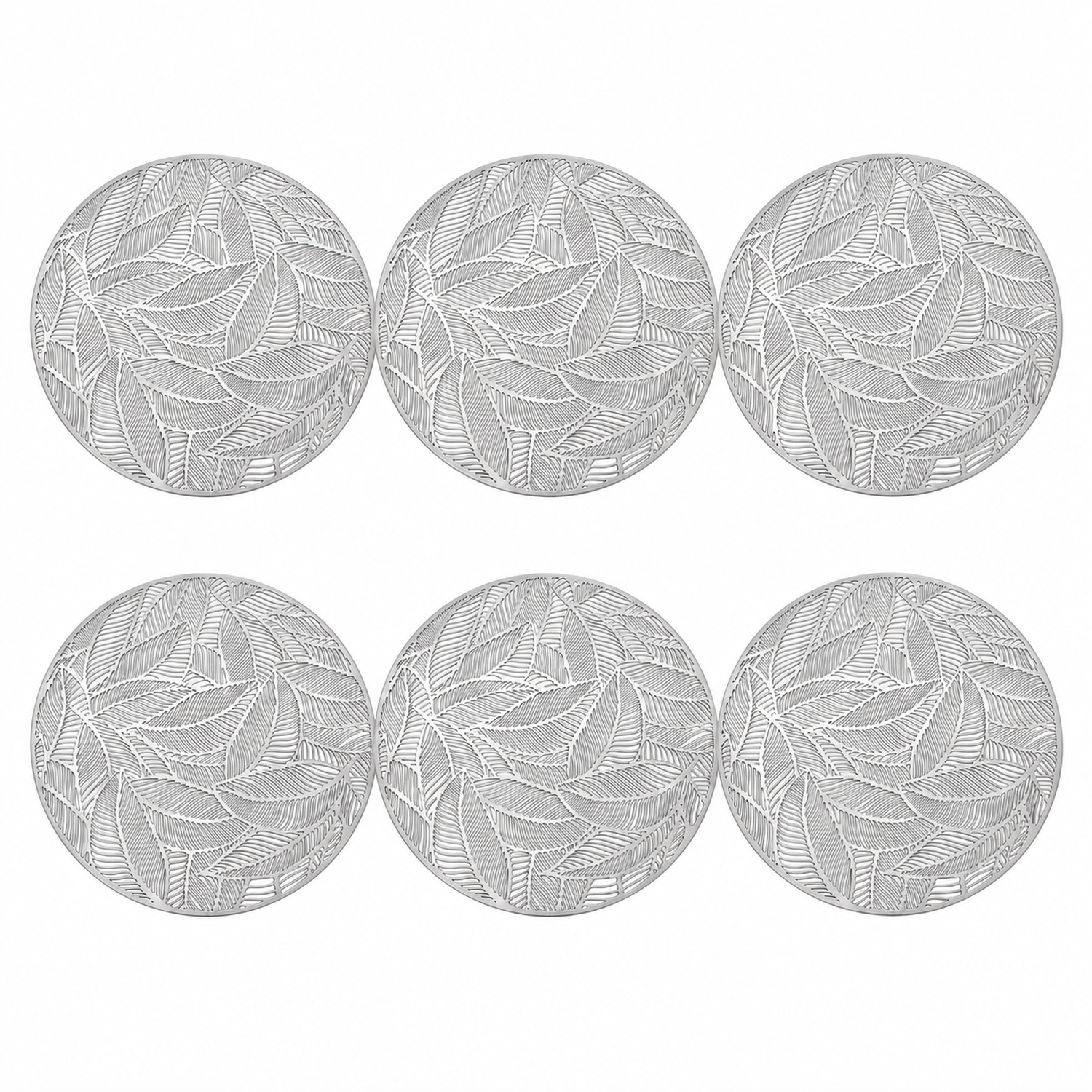 Set 6 Individuales De Mesa Pack 6 Individuales 38cm Hojas-3