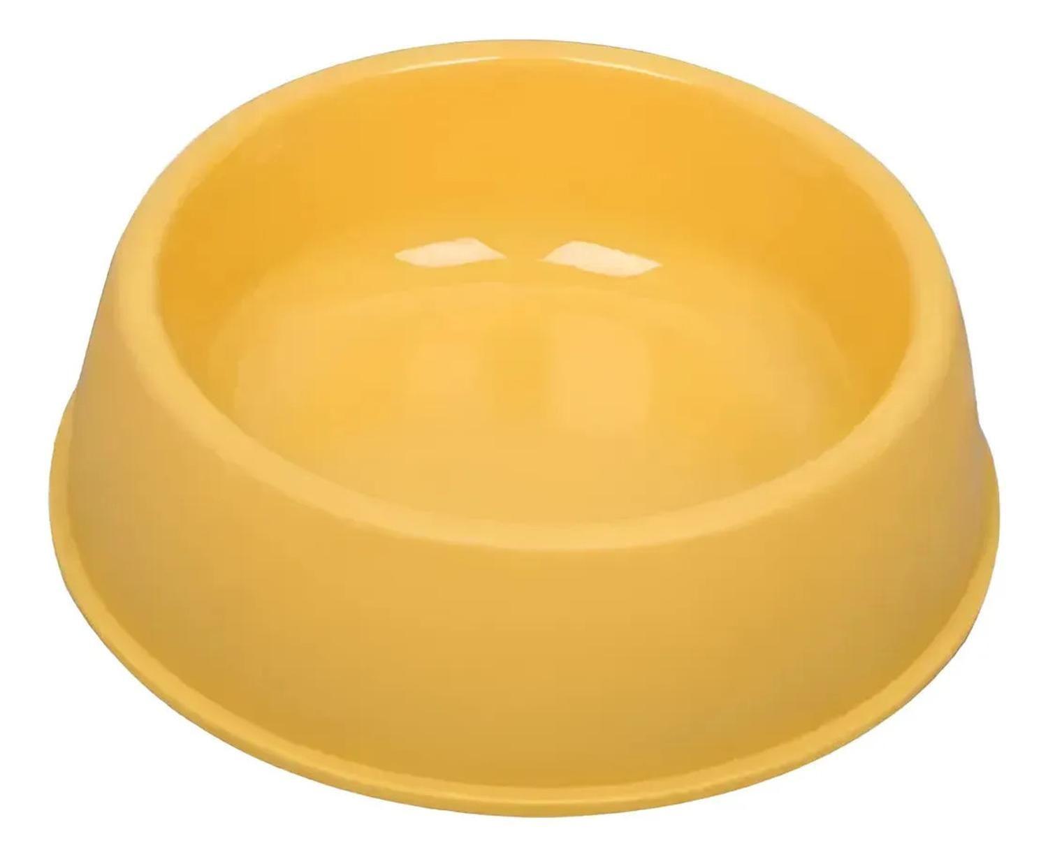 Comedero Para Perro Cuenco Mascotas 18cm Amarillo-0