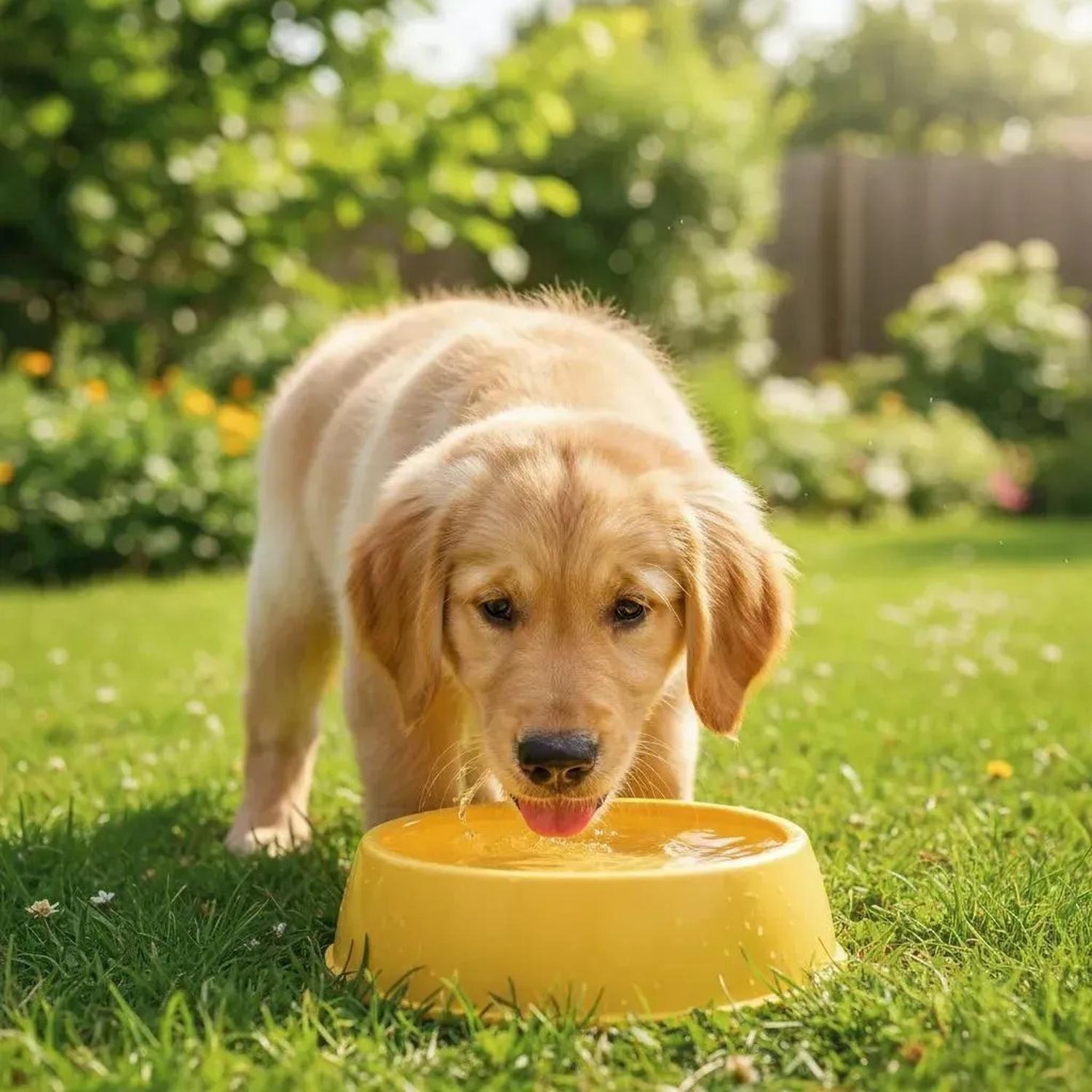 Comedero Para Perro Cuenco Mascotas 18cm Amarillo-2