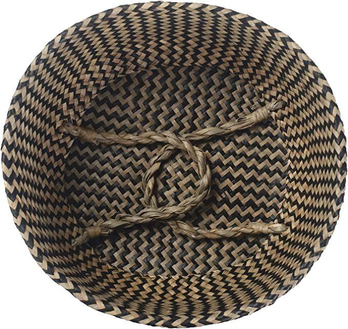 Macetero Cesto Canasto Maceta De Mimbre Tejida Plegable 35cm N-1