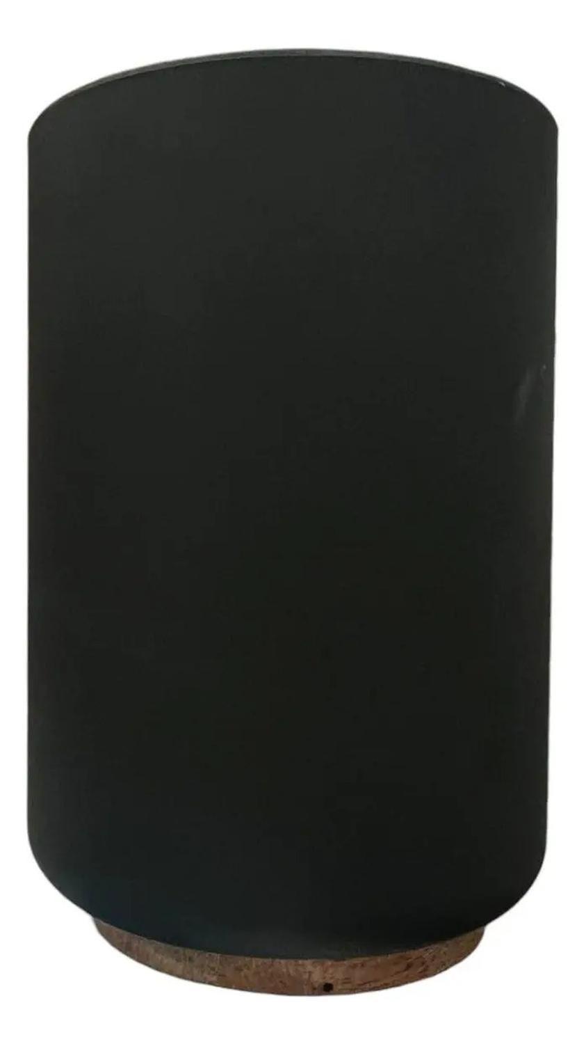 Set De Baño 2 Piezas Jabon Porta Cepillo Base Madera Negro-2