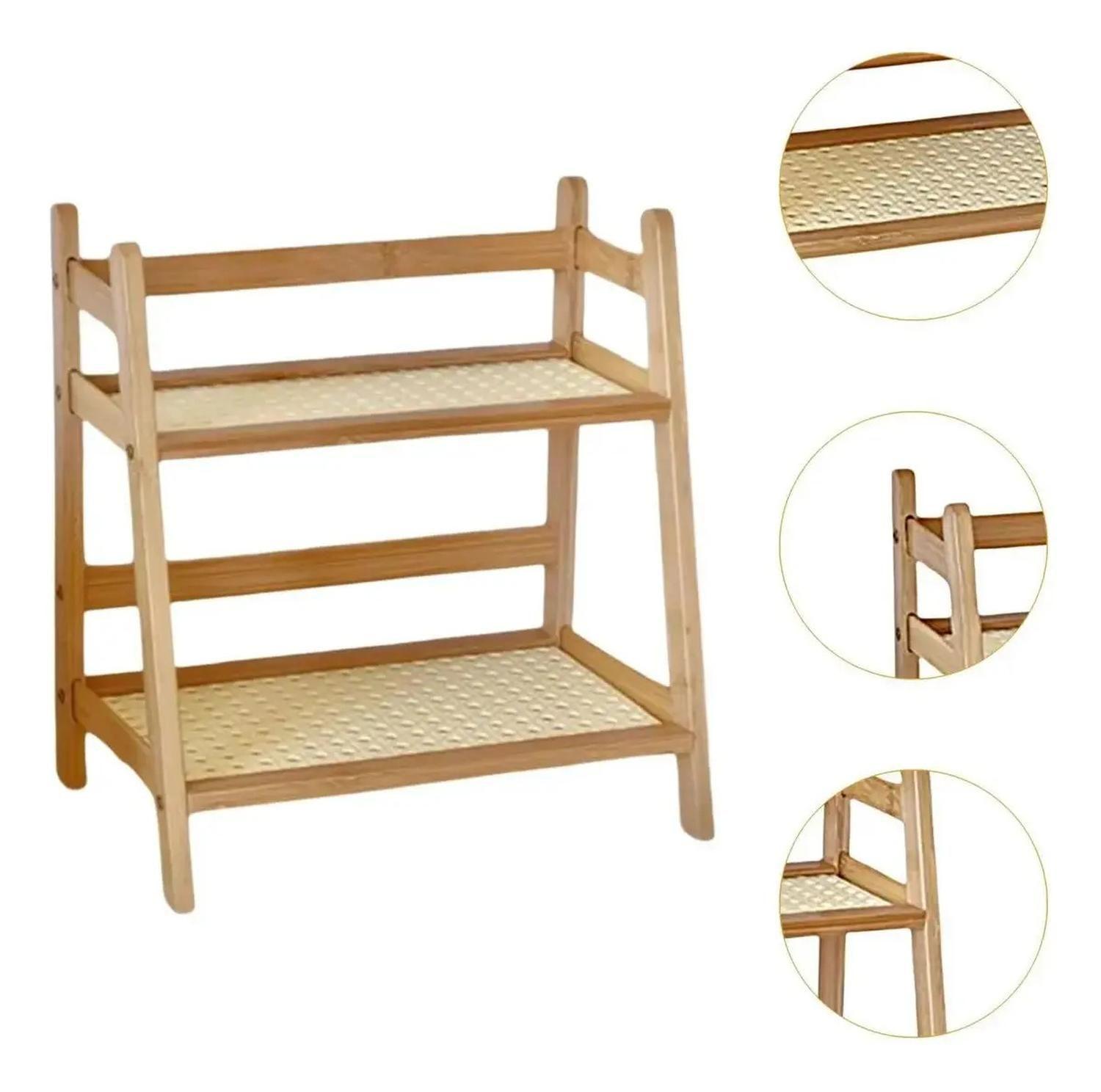 Estante Organizador Cocina 3 Niveles Rack Malla Grande Beige-1