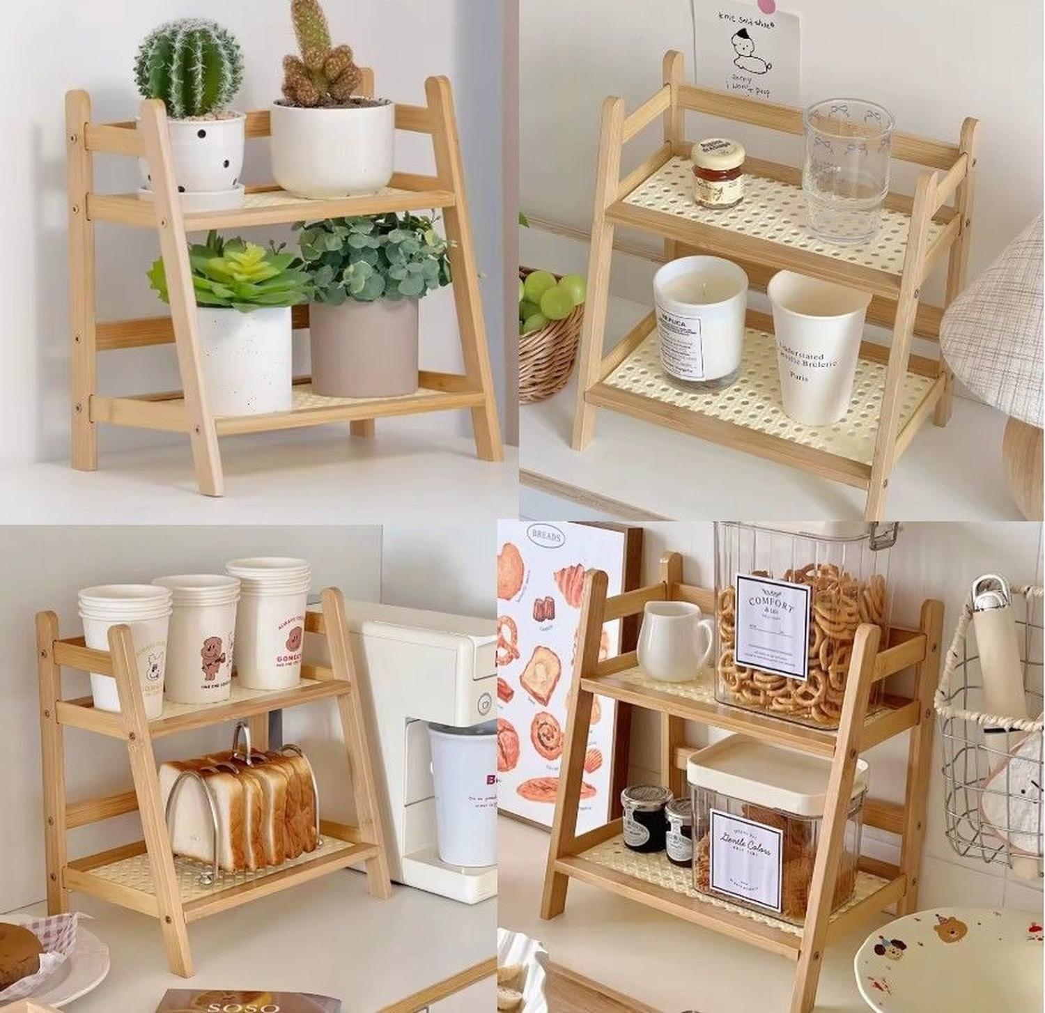 Estante Organizador Cocina 3 Niveles Rack Malla Grande Beige-3