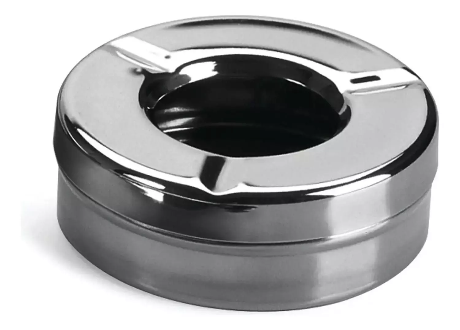 Cenicero Acero Inoxidable Contra Viento Para Hogar Carro Plateado Aluminio-0