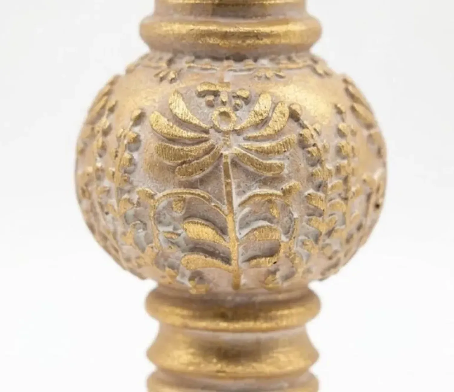 Porta Vela Candelabro Decorativo Elegante Dorado Flor 20cm Dorado-3