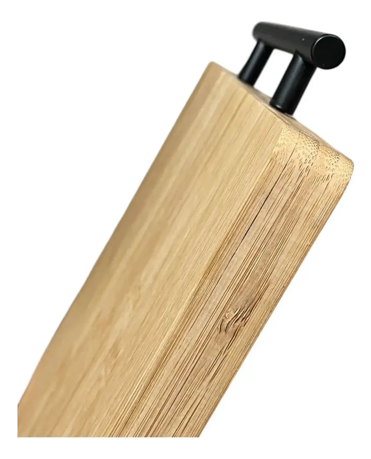 Tabla Para Picar De Bambú Madera Rectangular Con Asa Grande Lisa-2