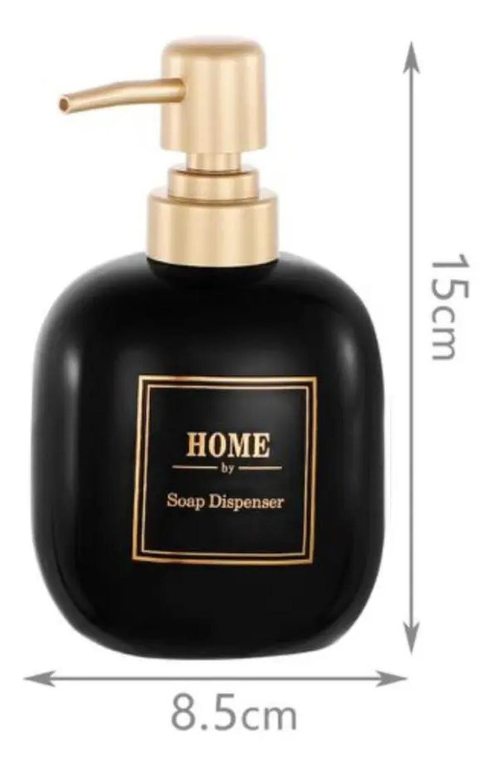 Dispensador Jabón Alcohol Gel Home Decorativo 250ml Negro-1