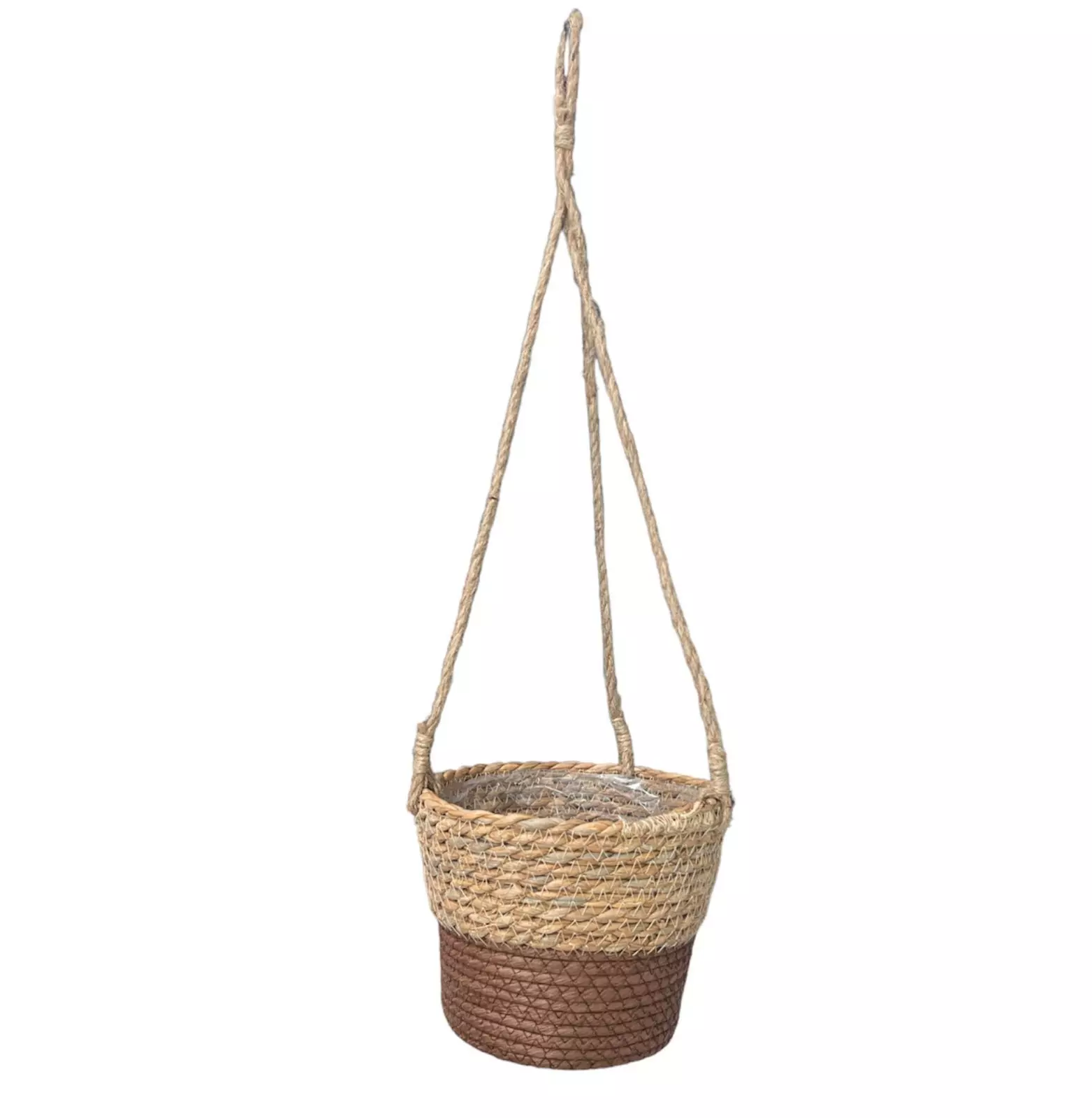 Maceta Colgante Macetero Colgante De Mimbre Tejido Cesta M-0