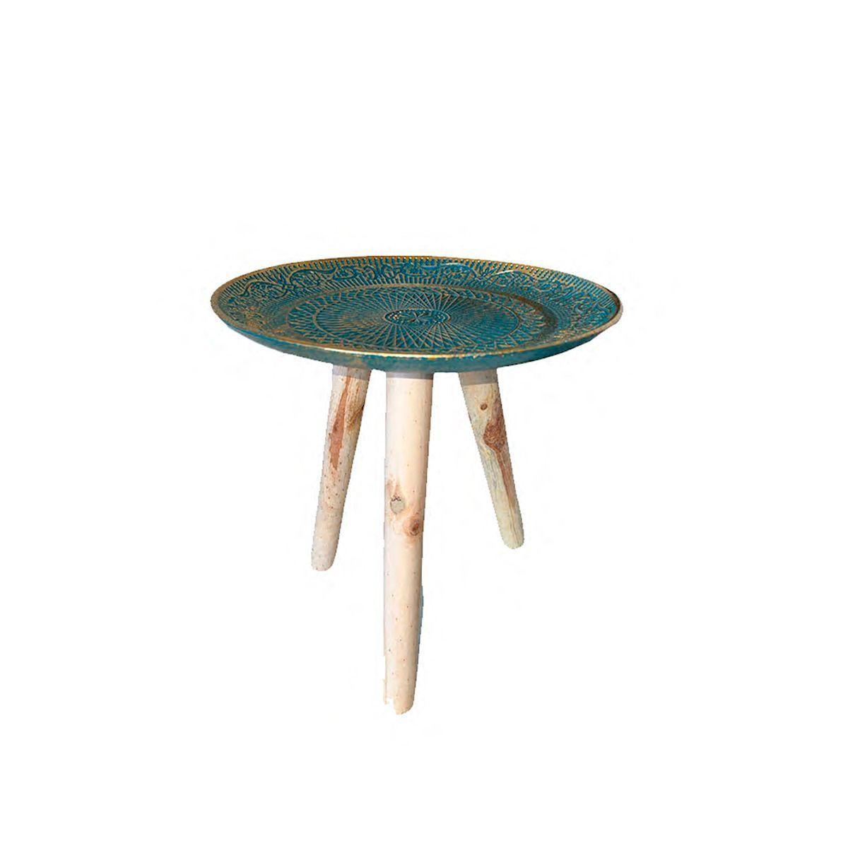 Mesa Lateral Dorada Diseño Mesa De Centro 30cm-0