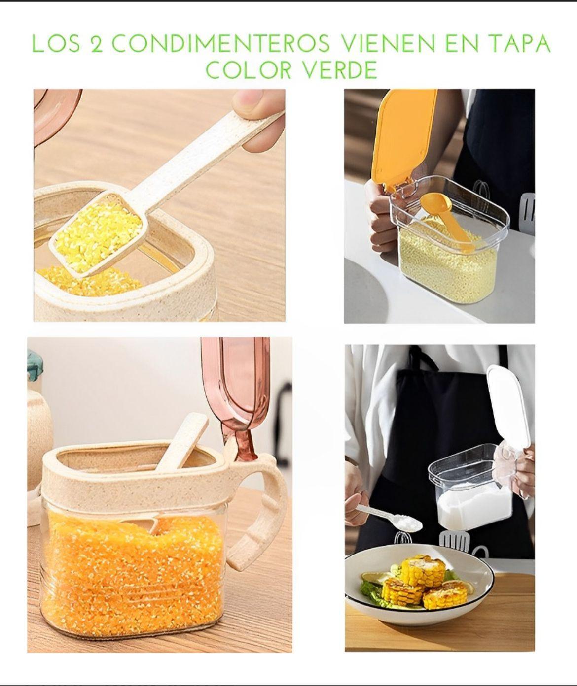 Set 5 Envase Frascos Hermeticos Azucareros Y Jarra-2